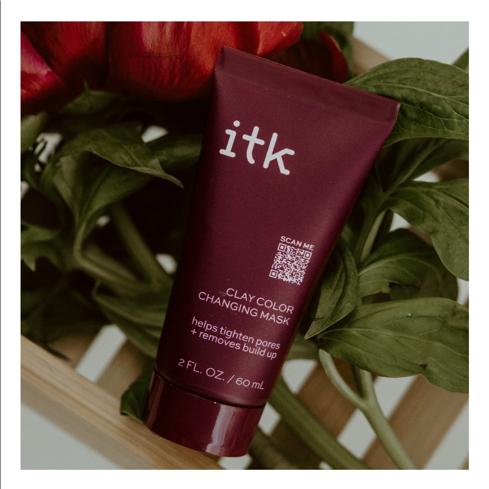 ITK Clay Color Changing Mask with Kaolin Clay Deep Pore Cleanser Minimizer, 2 oz